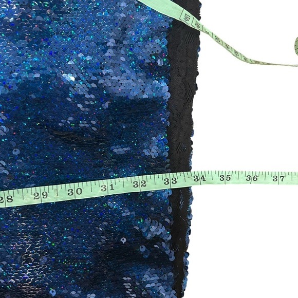 Dress the Population Zoe Blue Sequin Dress size medium party bachelorette Vegas - Picture 8 of 8